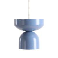 Hängelampe Blau Metall B:30 cm E27 wohnlich elegant