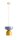 Pendelleuchte Blau Gelb B:30 cm E27 blendarm elegant