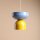 Pendelleuchte Blau Gelb B:30 cm E27 blendarm elegant