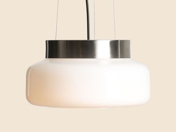 Hängelampe Weiß Glas B:24 cm GX53 blendarm elegant