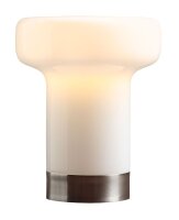 Tischleuchte Glas Weiß 19 cm E14 wohnlich blendarm