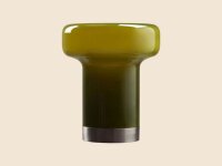 Tischlampe Glas Limette klein H:29 cm E14 wohnlich rund