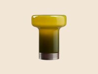 Tischlampe Glas Limette 19 cm klein E14 gemütlich rund