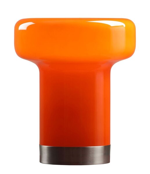 Tischlampe Glas Orange H:29 cm klein E14 wohnlich rund
