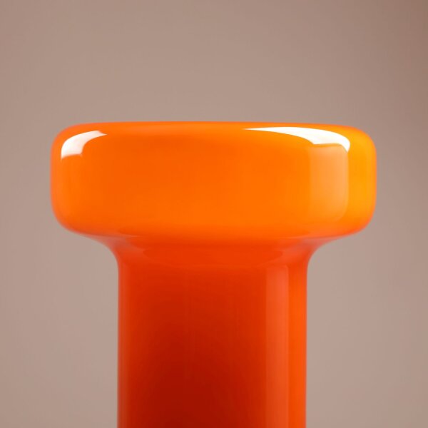 Tischlampe Glas Orange H:29 cm klein E14 wohnlich rund