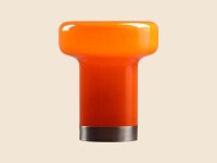 Tischlampe Glas Orange H:29 cm klein E14 wohnlich rund