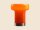 Tischlampe Glas Orange H:29 cm klein E14 wohnlich rund