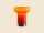 Tischleuchte Glas Orange H:19 cm E14 gemütlich rund