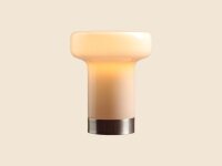 Tischleuchte Glas Braun H:19 cm E14 gemütlich rund