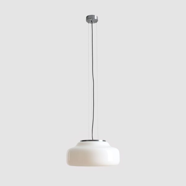 Hängelampe Weiß Glas blendarm Ø39 cm GX53 wohnlich rund