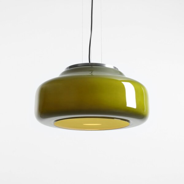 Hängelampe Limette Glas B:39 cm GX53 wohnlich rund