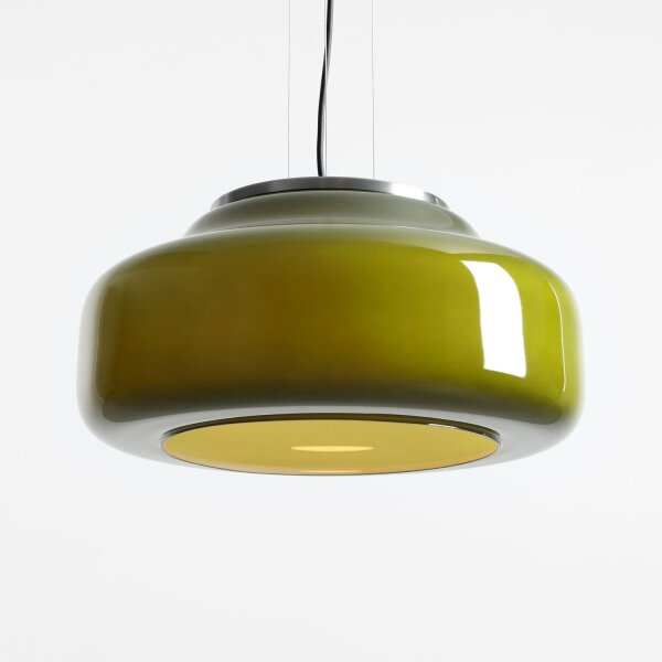 Hängelampe Limette Glas B:39 cm GX53 wohnlich rund