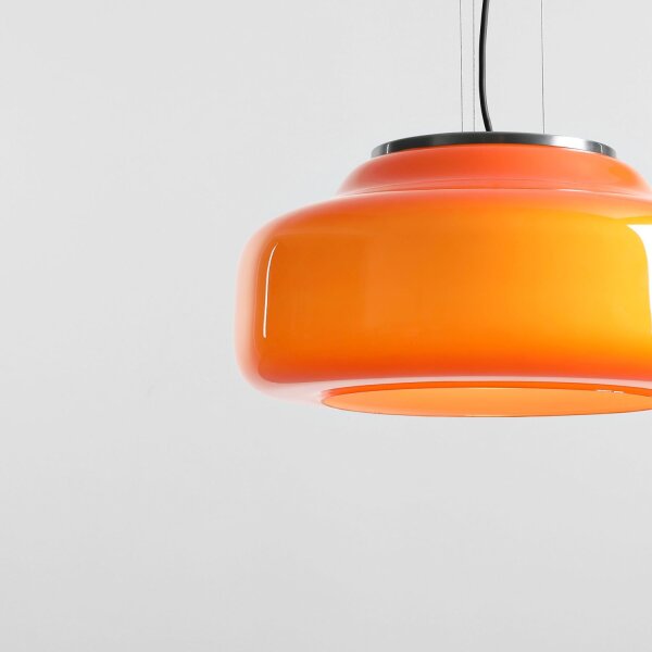 Pendelleuchte Orange Glas B:39 cm GX53 wohnlich rund