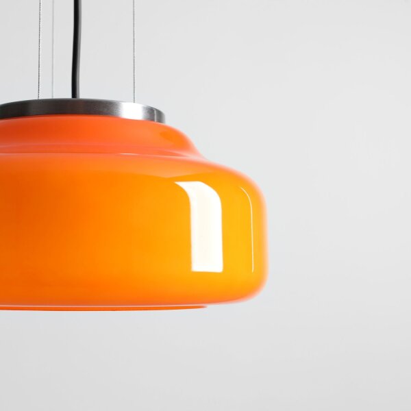 Hängelampe Orange Glas Ø24 cm GX53 wohnlich rund