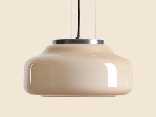 Hängelampe Braun Glasschirm Ø24 cm rund GX53 wohnlich