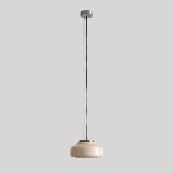Hängelampe Braun Glasschirm Ø24 cm rund GX53 wohnlich