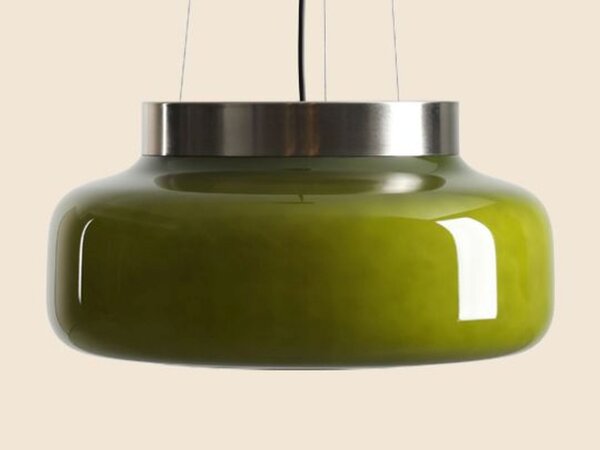 Pendelleuchte Limette Glas Ø39 cm GX53 wohnlich rund