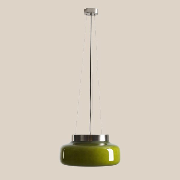 Pendelleuchte Limette Glas Ø39 cm GX53 wohnlich rund