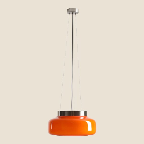 Pendelleuchte Orange Glas Ø39 cm GX53 wohnlich rund