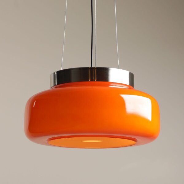 Pendelleuchte Orange Glas Ø39 cm GX53 wohnlich rund