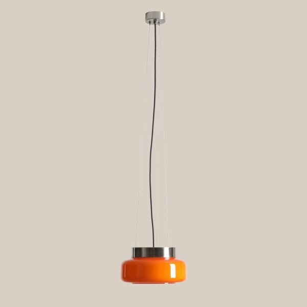 Hängelampe Orange Glas Ø24 cm GX53 wohnlich rund