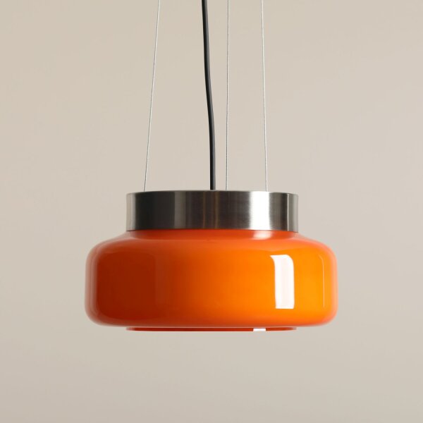Hängelampe Orange Glas Ø24 cm GX53 wohnlich rund