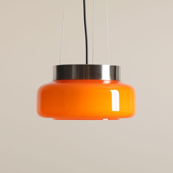 Hängelampe Orange Glas Ø24 cm GX53 wohnlich rund