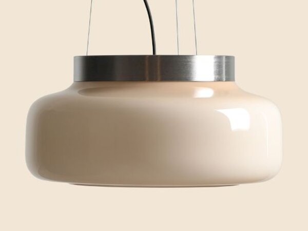 Hängelampe Braun Glasschirm Ø39 cm GX53 wohnlich rund
