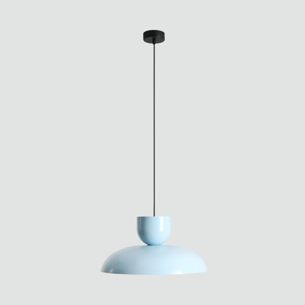 Pendelleuchte Blau Metall B:47 cm E27 wohnlich elegant