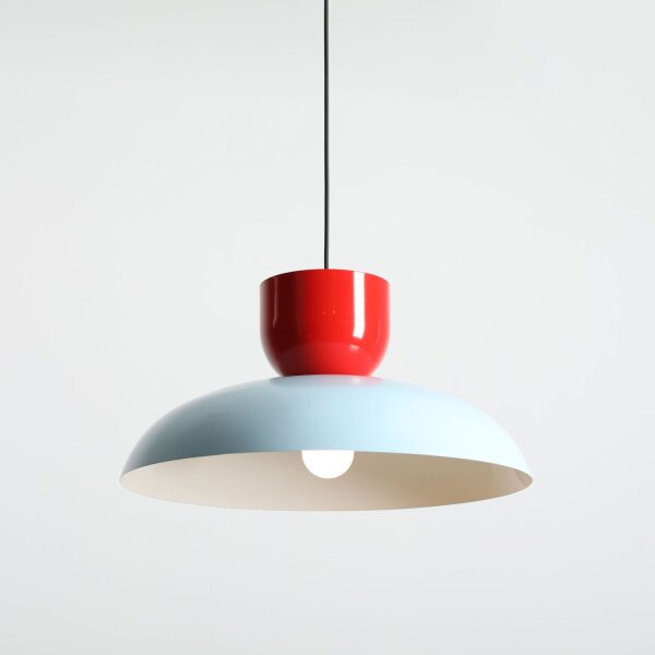 Hängelampe Rot Blau Metall Ø47 cm E27 wohnlich rund