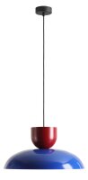 Pendelleuchte Rot Blau Metall B:47 cm E27 wohnlich rund