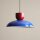 Pendelleuchte Rot Blau Metall B:47 cm E27 wohnlich rund