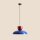 Pendelleuchte Rot Blau Metall B:47 cm E27 wohnlich rund