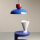 Pendelleuchte Rot Blau Metall B:47 cm E27 wohnlich rund