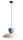 Hängelampe Blau Creme Metall rund B:47 cm E27 wohnlich
