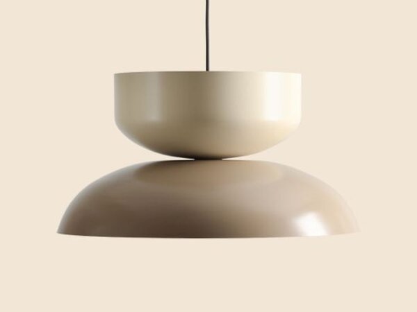 Pendelleuchte Creme Beige Metall B:47 cm E27 gemütlich