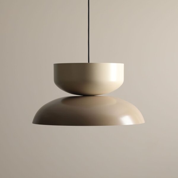 Pendelleuchte Creme Beige Metall B:47 cm E27 gemütlich