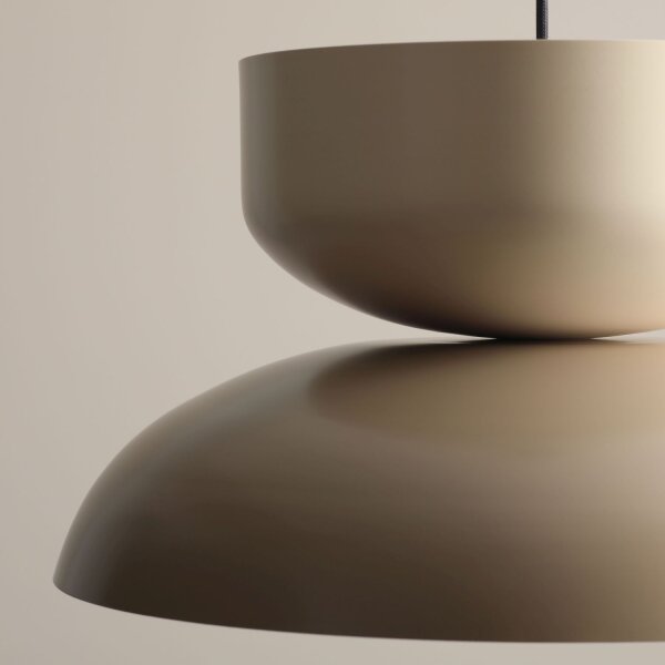Pendelleuchte Creme Beige Metall B:47 cm E27 gemütlich