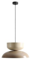 Pendelleuchte Creme Beige Metall B:47 cm E27 gemütlich