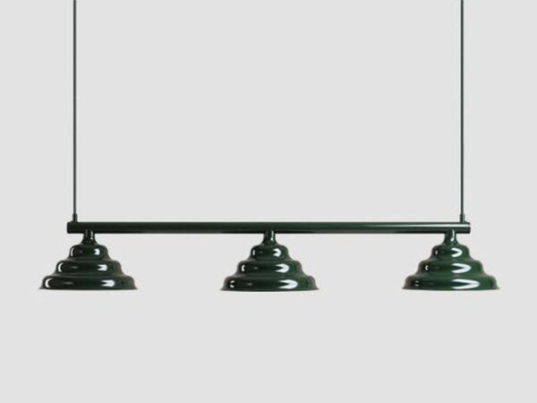 Pendelleuchte Metall Glas Grün L:106 cm G9 stilvoll