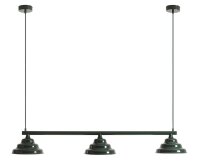 Pendelleuchte Metall Glas Gr&uuml;n L:106 cm G9 stilvoll