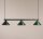 Pendelleuchte Metall Glas Grün L:106 cm G9 stilvoll