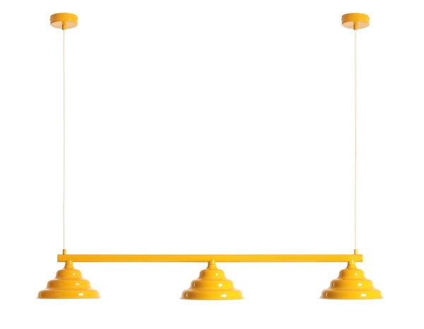 Pendelleuchte Glas Metall Gelb L:106 cm G9 dekorativ