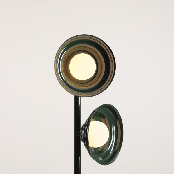 Stehleuchte Glas Metall Grün H:148 cm G9 3-flmg elegant