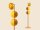 Stehlampe Metall Glas Gelb H:148 cm G9 3-flmg dekorativ