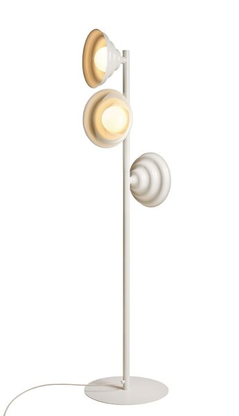 Stehleuchte Metall Glas Creme H:148 cm G9 elegant