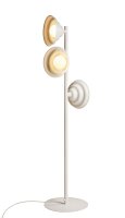 Stehleuchte Metall Glas Creme H:148 cm G9 elegant