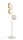Stehleuchte Metall Glas Creme H:148 cm G9 elegant