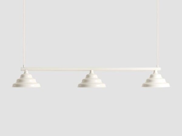 Hängelampe Glas Metall Creme L:106 cm G9 3-flammig