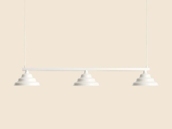 Hängelampe Glas Metall Creme L:106 cm G9 3-flammig